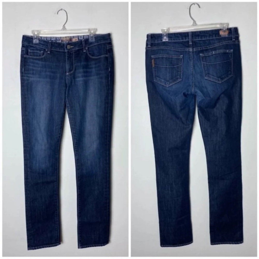Paige Dark Wash Skyline Flared Boot Cut Jeans 30